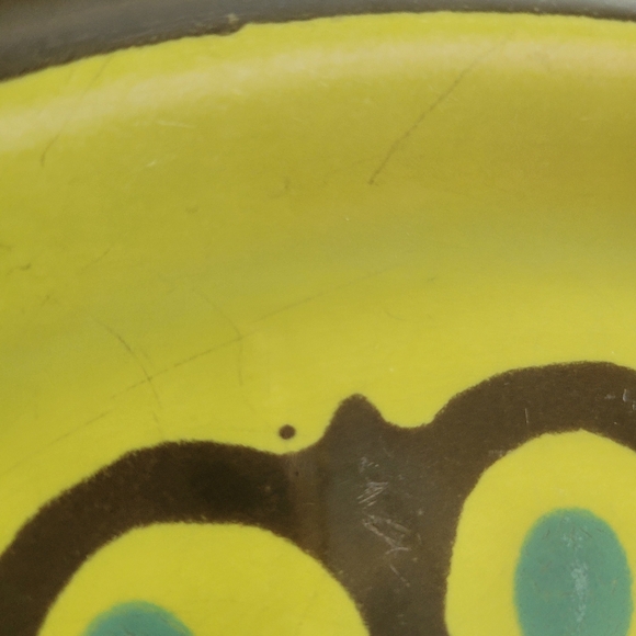 Vintage Electra Decorative Stoneware Plate Green - Brown Boho Design - Picture 14 of 14